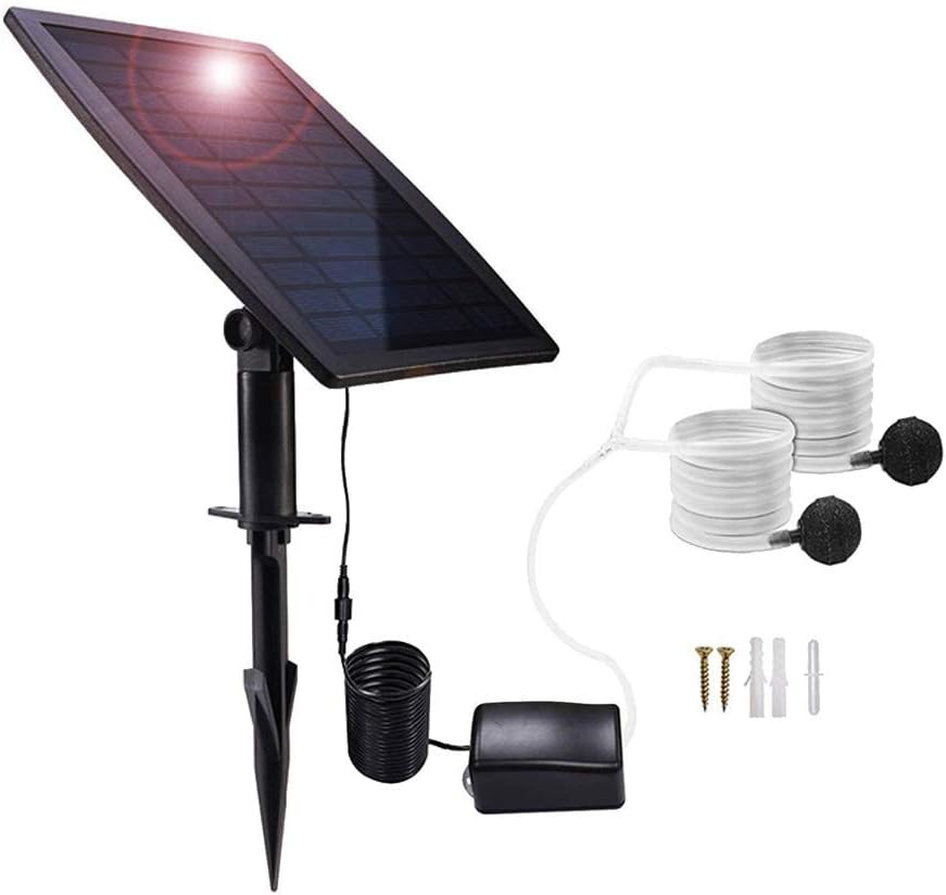 Kalsten | Solar Powered Air Pump Kit 2.5W with Hoses and Stones