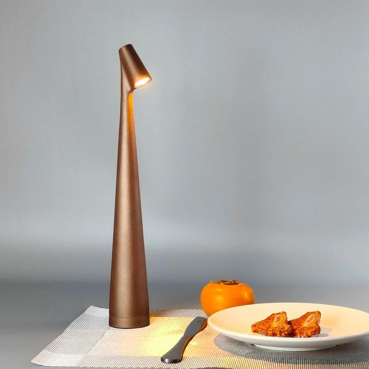 Table Lamp Modern Red Metal LED Light | Kalsten