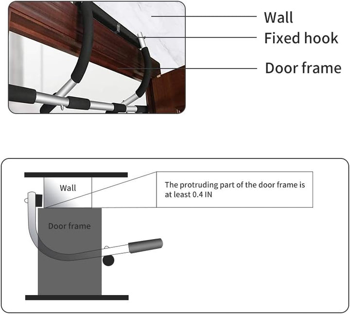Kalsten | Premium Doorway Pull Up Bar | Multi-Grip, Heavy-Duty Steel Construction, 440 lbs Capacity