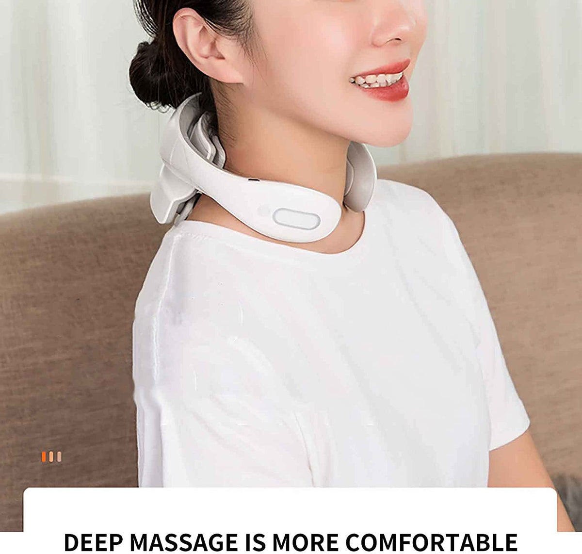 Skanto | Skanto Neck Massager with Heat, Pain Relief, Smart Neck Massager, 4 Massage Heads Portable Deep Tissue Trigger Point Massager