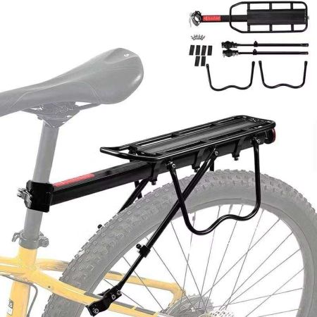 Kalsten | Quick-Release Aluminum Bike Rear Rack with Reflective Plate
