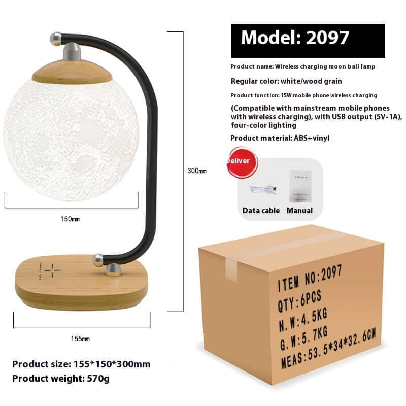 Led Smart Atmosphere Table Wireless Charging Eye Protection Bedside Lamp | Kalsten