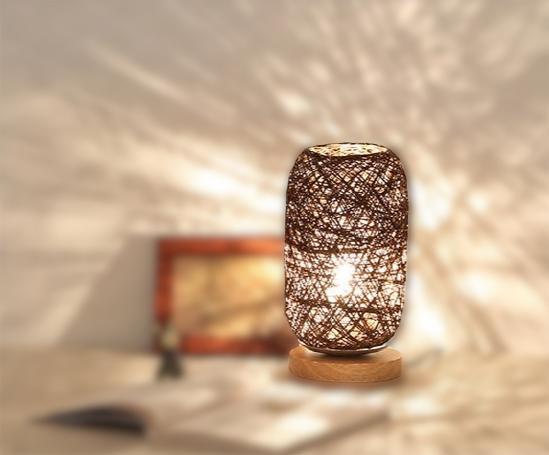 Rattan Table Lamp – Modern Decor