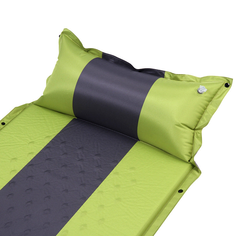 self-inflating camping sleeping pad with integrated pillow and waterproof foam core Kalsten