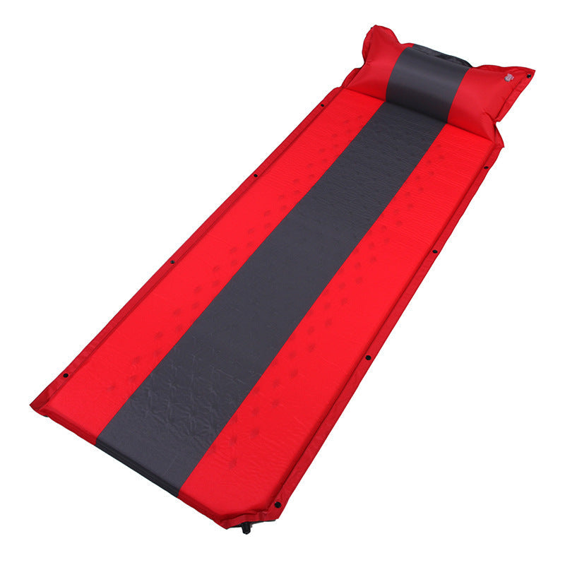 self-inflating camping sleeping pad with integrated pillow and waterproof foam core Kalsten