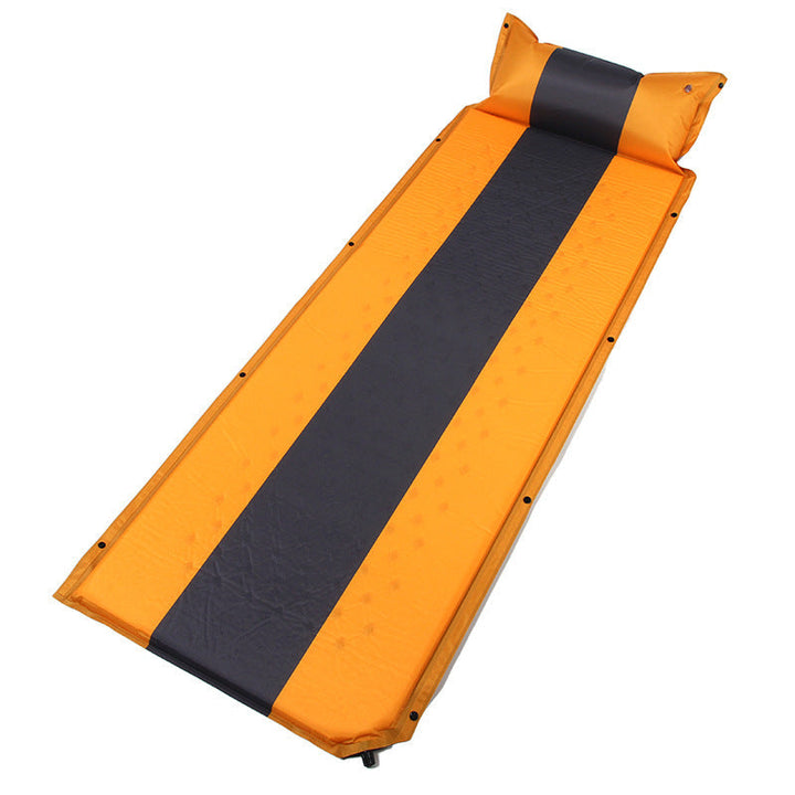 self-inflating camping sleeping pad with integrated pillow and waterproof foam core Kalsten