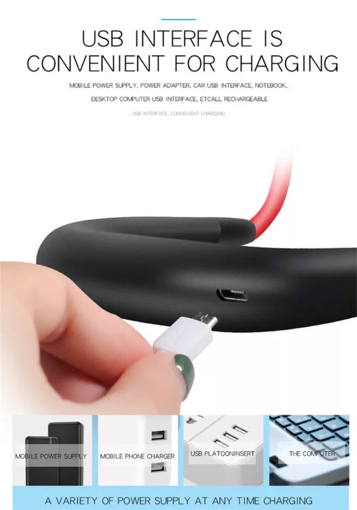 USBPortable Fan Cold Fan Hands Free Neck Fan Hanging Rechargeable Mini Sports Fan | Kalsten