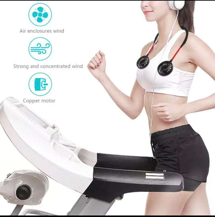 USBPortable Fan Cold Fan Hands Free Neck Fan Hanging Rechargeable Mini Sports Fan | Kalsten