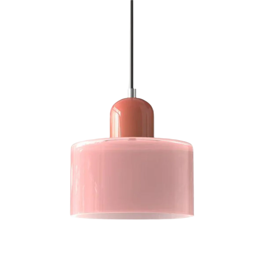 Glass pendant light – Elegant cylindrical pendant light for cozy living spaces | Kalsten