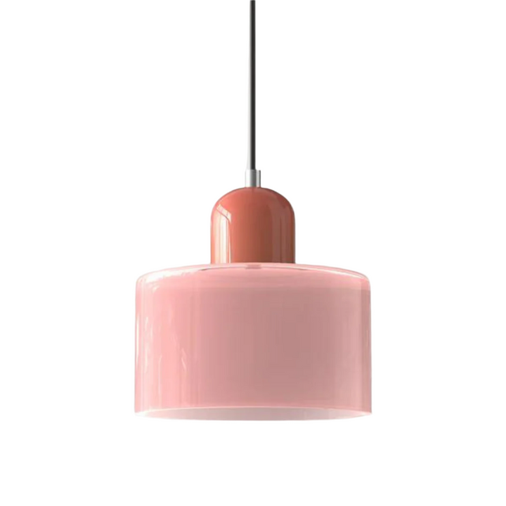 Glass pendant light – Elegant cylindrical pendant light for cozy living spaces | Kalsten