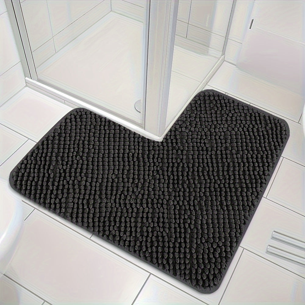 Kalsten | Corner Bath Mat Lunava | L-Shape for Shower & Corner | Non-Slip & Soft | 40x40x80 cm