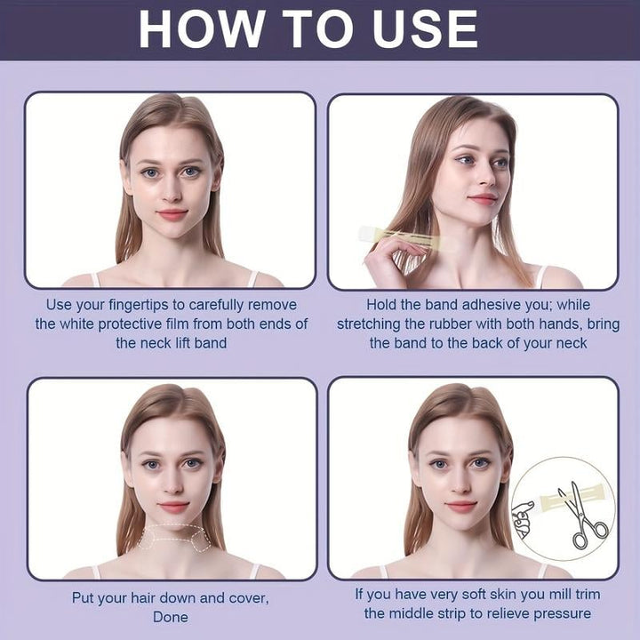 Kalsten | Neck Lifting Tape | Instant Firming & Sculpting Effect | Invisible & Skin-Safe Adhesive