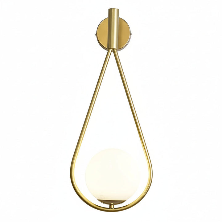 LED Wall Sconce – Water Drop Nordic Glass & Iron Lamp (23cm / 9in) | Kalsten