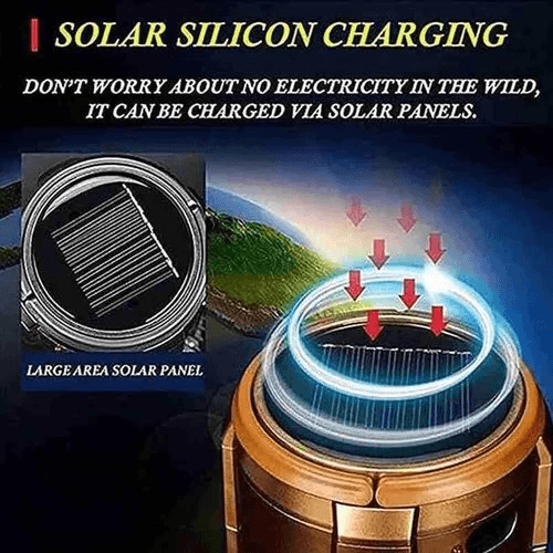 Portable Stretchable Solar Lithium Battery Electric Fan + Emergency Light | Kalsten