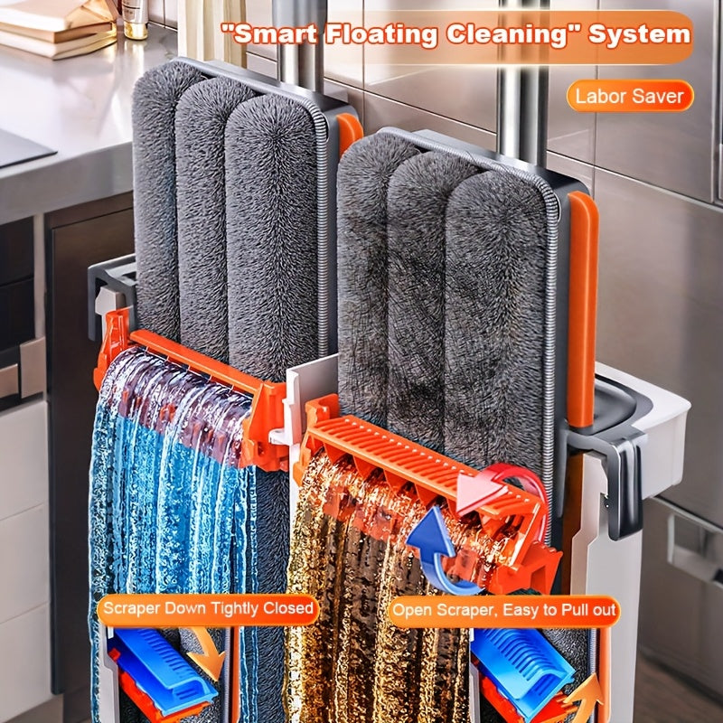 Flat mop set with bucket & wringing system | Kalsten