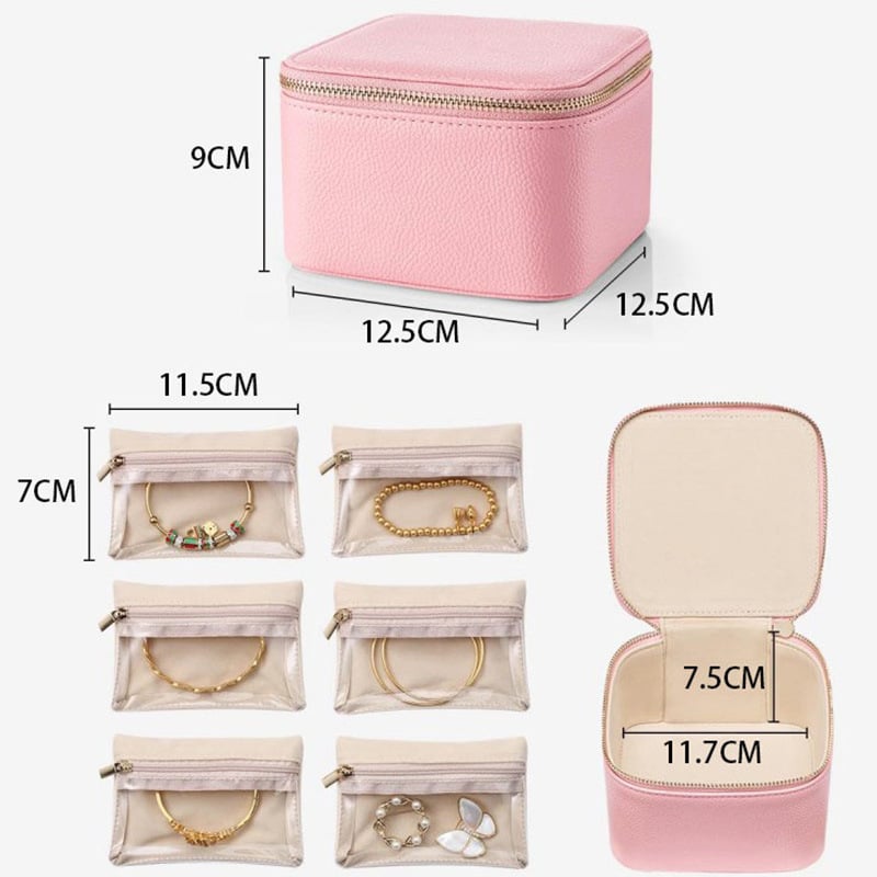 Jewelry box with 12 zipper compartments | Kalsten