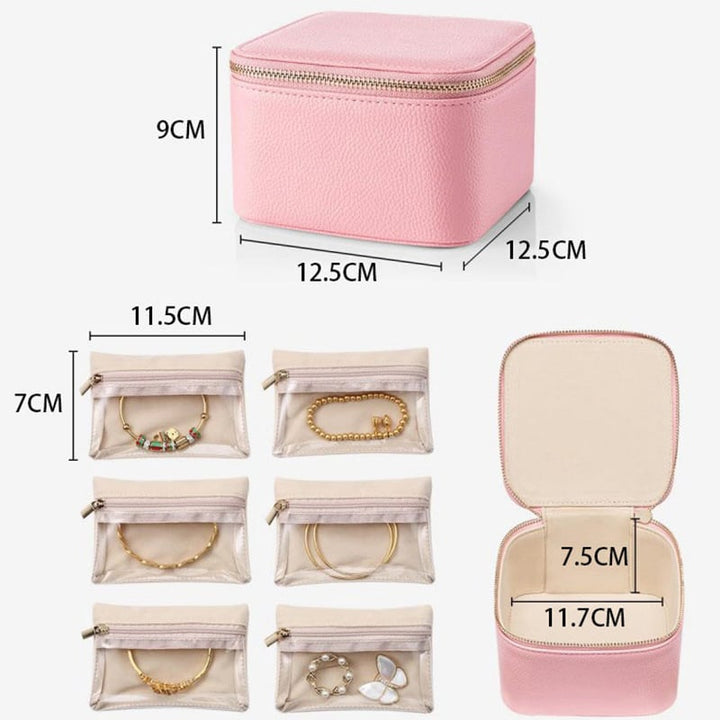 Jewelry box with 12 zipper compartments | Kalsten