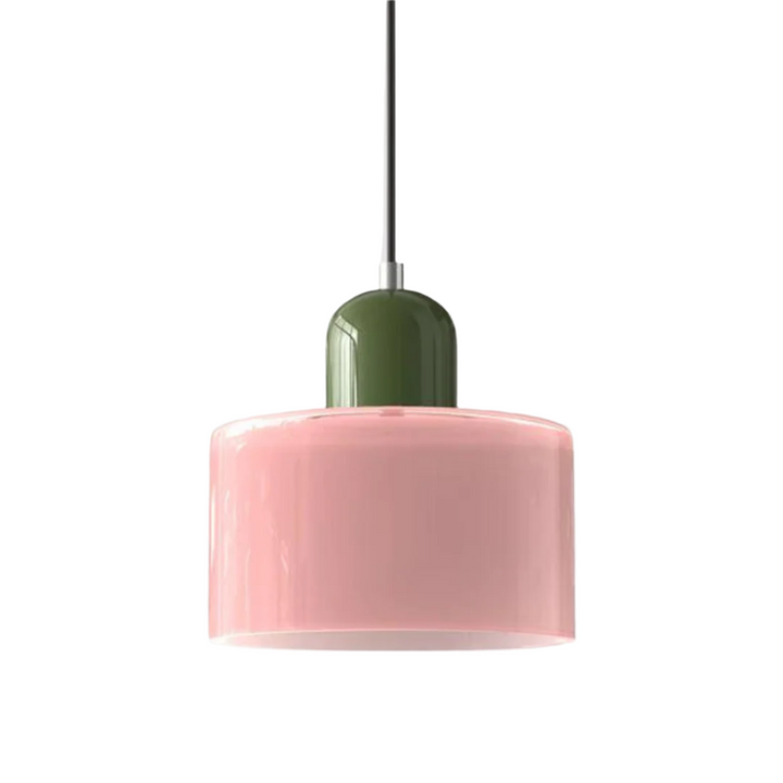 Glass pendant light – Elegant cylindrical pendant light for cozy living spaces | Kalsten