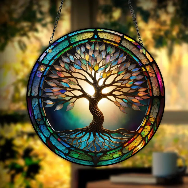 Stained Glass Hanging Wall Art Panel Kalsten