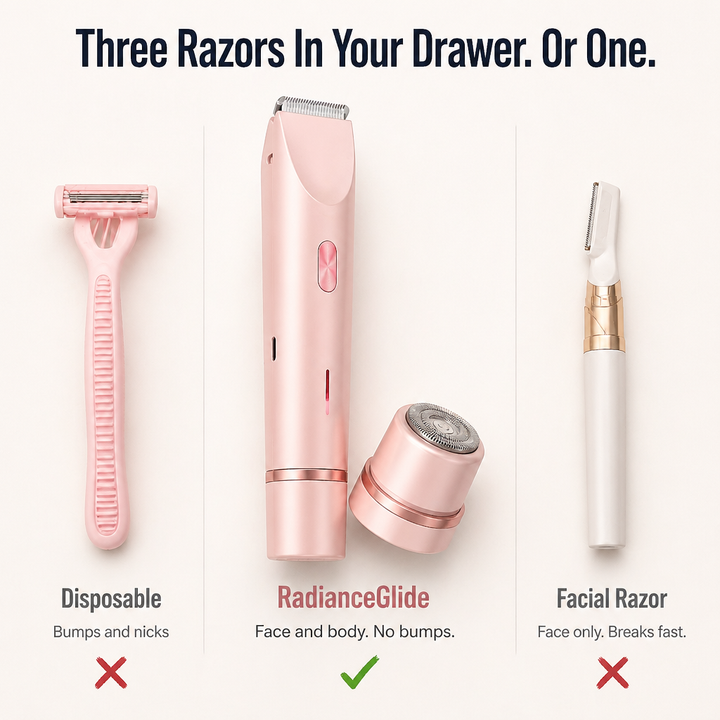 RadianceGlide 2-in-1 Women's Razor Face & Body | Kalsten