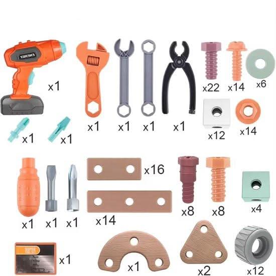 Skanto | 100-Piece Tool Set for Creative Kids Ages 3+