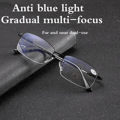 Titanium Progressive Far and Near Dual-Use Reading Glasses