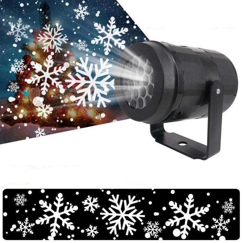 Outdoor LED Snowflake Christmas Projector (16 Patterns)