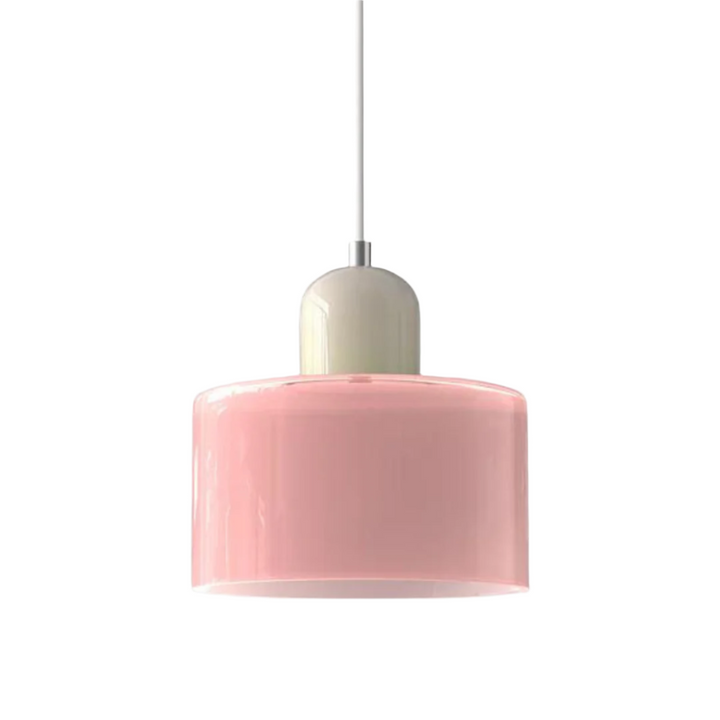 Glass pendant light – Elegant cylindrical pendant light for cozy living spaces | Kalsten