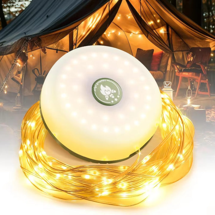 Camping lamp with 10m RGB light chain — Your magical light source for unforgettable outdoor experiences | Kalsten