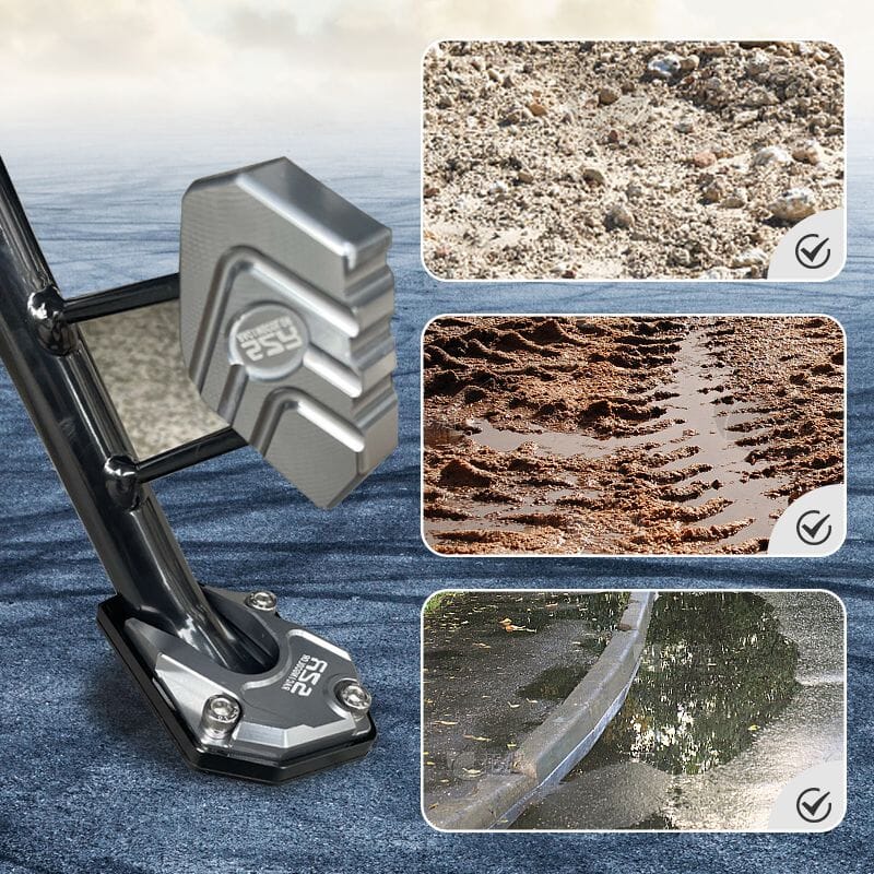 Kalsten | GripGuard Pro — Make your motorcycle rock-solid safe – never tip over again, no matter the ground!