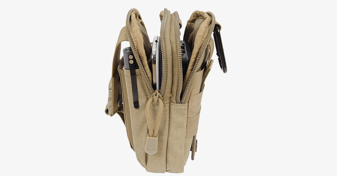 Kalsten | Military Waist Bag - Made of Nylon - Waterproof Design - Zipper Closure - Attach with Belt - Travel Gear - Outdoor - Available in 3 Colors