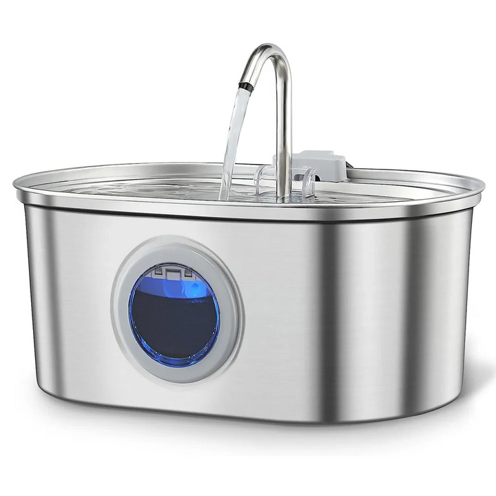 Kalsten | Ultra-Quiet Stainless Steel Pet Water Fountain with Triple Filtration System - 108.2oz Capacity for Cats and Dogs