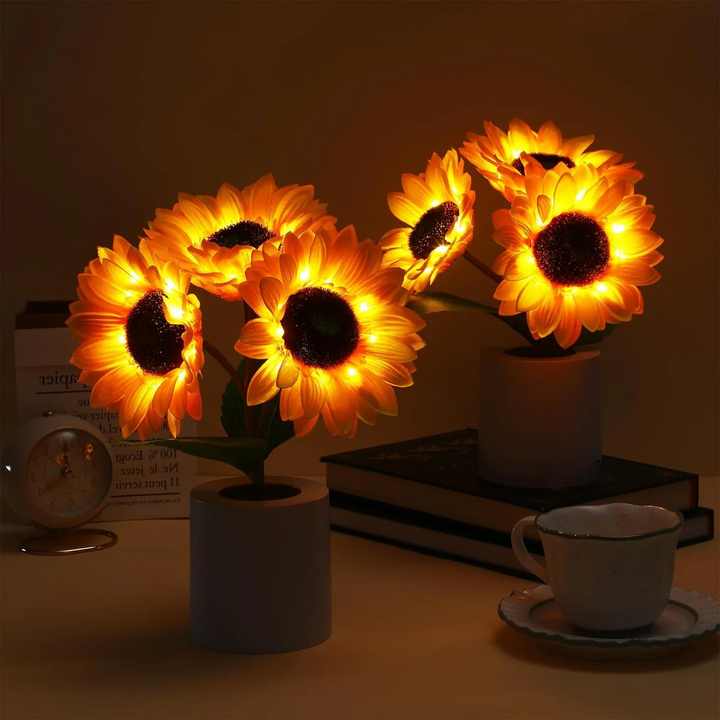 Kalsten | Sunflower Lamp Artificial Sunflower in Pot with LED Lights for Valentine's Day, Mother's Day and Birthday Gifts