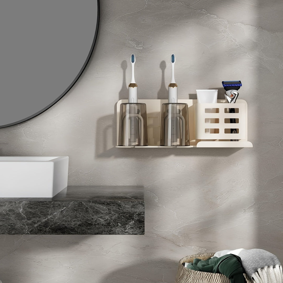 Kalsten | BristleHub Wall-Mounted Electric Toothbrush Holder – Aluminium Bathroom Organiser with Drainage Holes