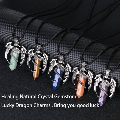 BowLift | Bohemian Style Natural Mystic Gemstone Dragon Necklace
