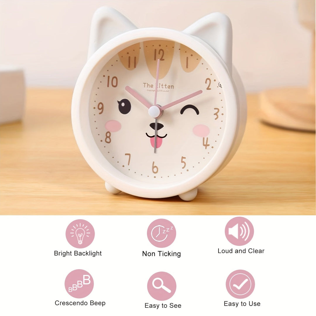 Kalsten | Children's Alarm Clock with Night Light – Quiet, Rabbit Pattern & Compact Design