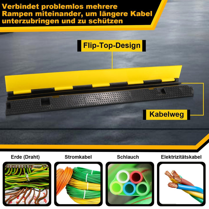 Cable bridge rubber cable protection mat 3 pieces | Kalsten