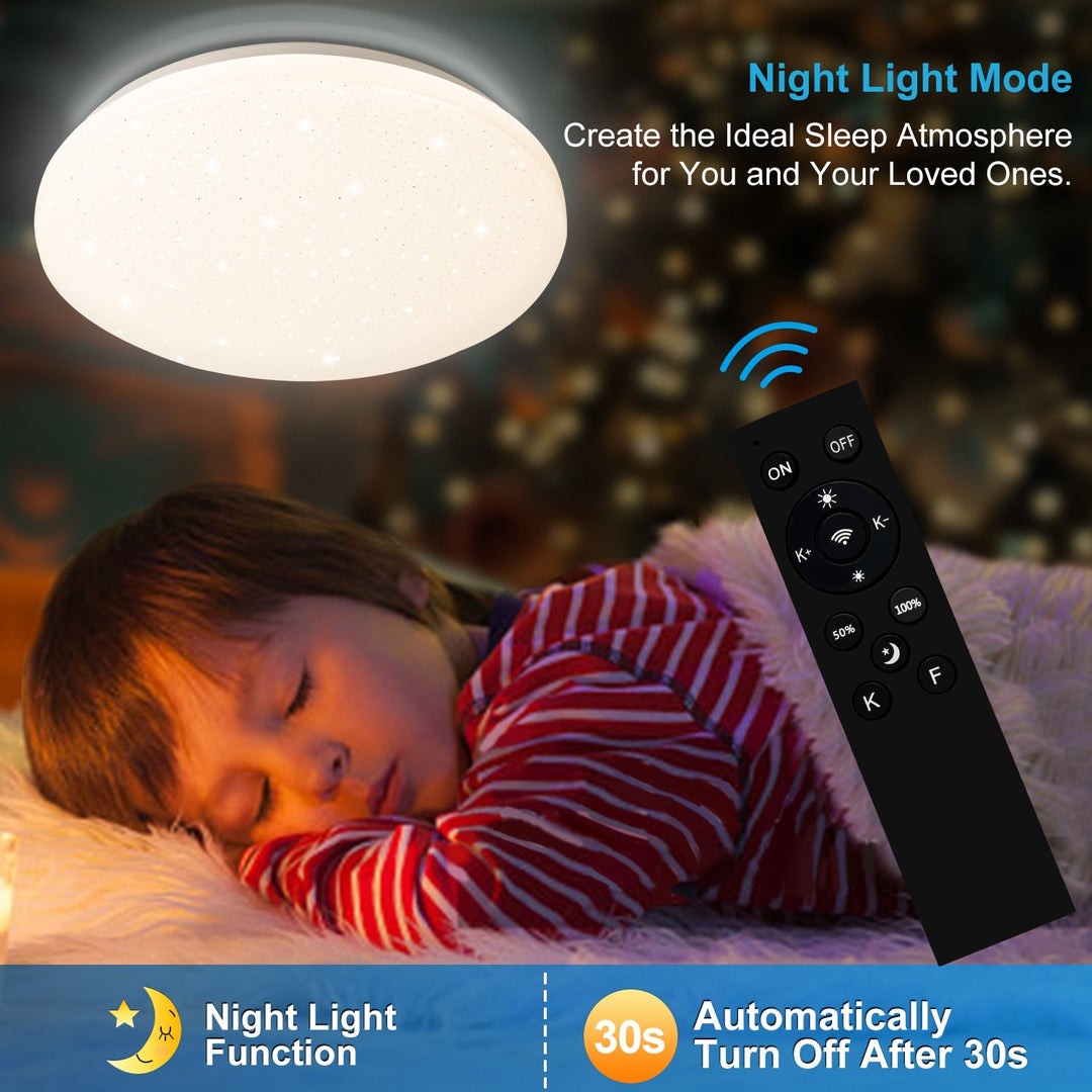 24W LED Ceiling Light Dimmable with Starry Sky Effect | Kalsten