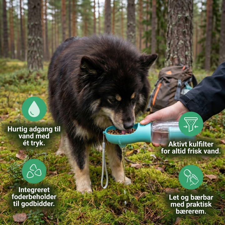 TrailBuddy™ – 3-in-1 Dog Water Bottle with Food Box | Kalsten