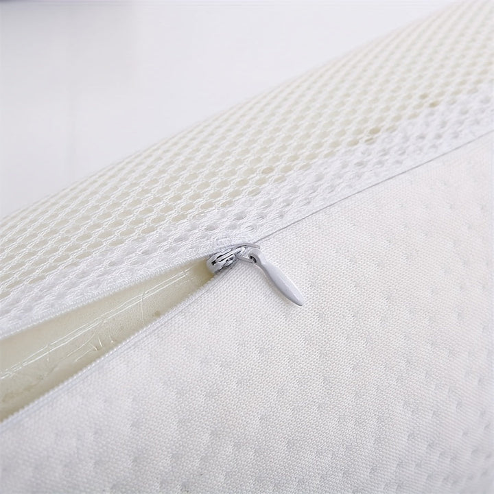 1pc Ergonomic Memory Foam Pillow with Breathable Mesh and Cooling Gel Core - Supports Neck and Back for Comfortable Sleep | Kalsten