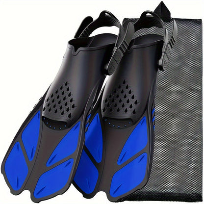 Skanto | SeaVana Glide Snorkel Fins | Adjustable & Short | Open Heel | For Travel & Leisure | Unisex