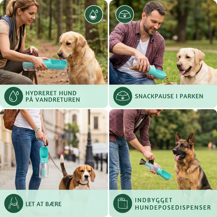 TrailBuddy™ – 3-in-1 Dog Water Bottle with Food Box | Kalsten