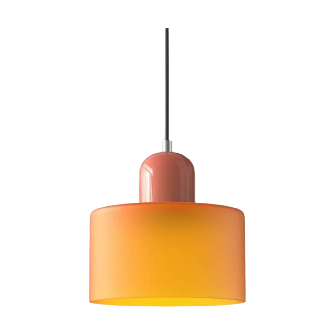 Glass pendant light – Elegant cylindrical pendant light for cozy living spaces | Kalsten