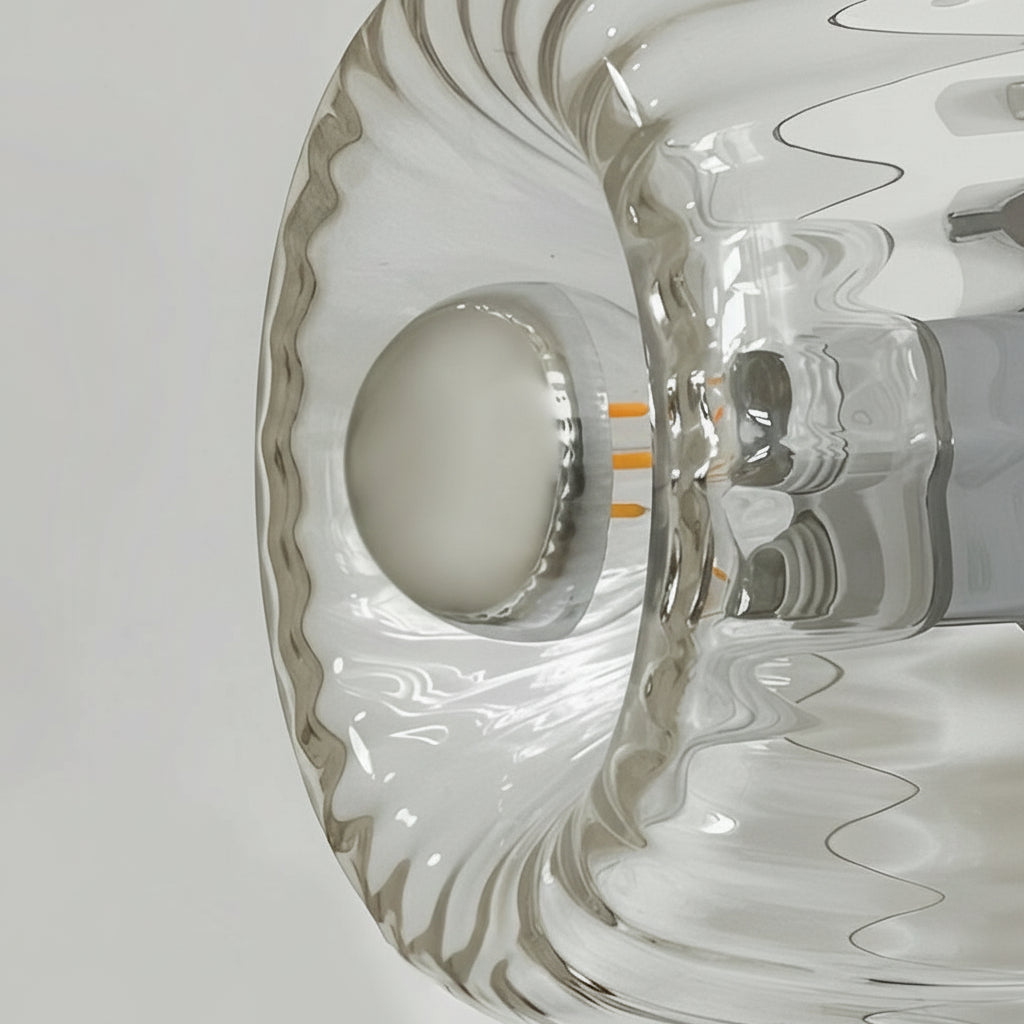 LED Wall Sconce Light – Modern Jellyfish Round Glass (16x13cm / 6.3x5.1in) | Kalsten