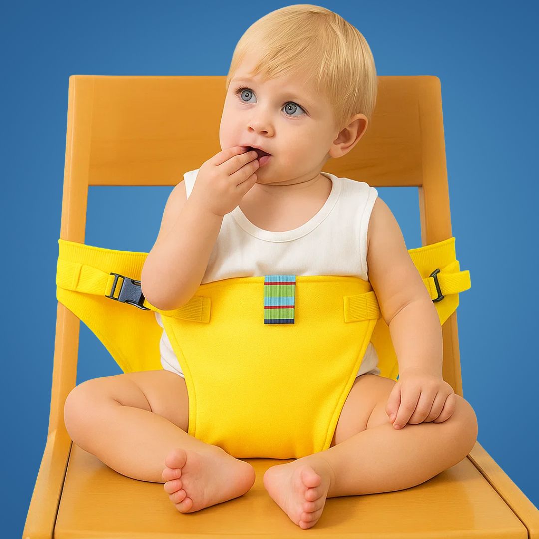 SeatGuard | Baby Chair Harness – Secure Adjustable Fit – Breathable Cotton Fabric – Portable Dining Safety Solution for Travelling Parents Kalsten