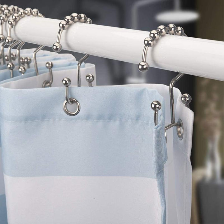 Stainless Steel Shower Curtain Hooks (12 pieces) | Kalsten