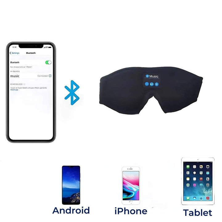 DreamSounds Bluetooth Sleeping Mask with Built-in Headphones | for Travel - Meditation - Light Blocking Comfort Kalsten