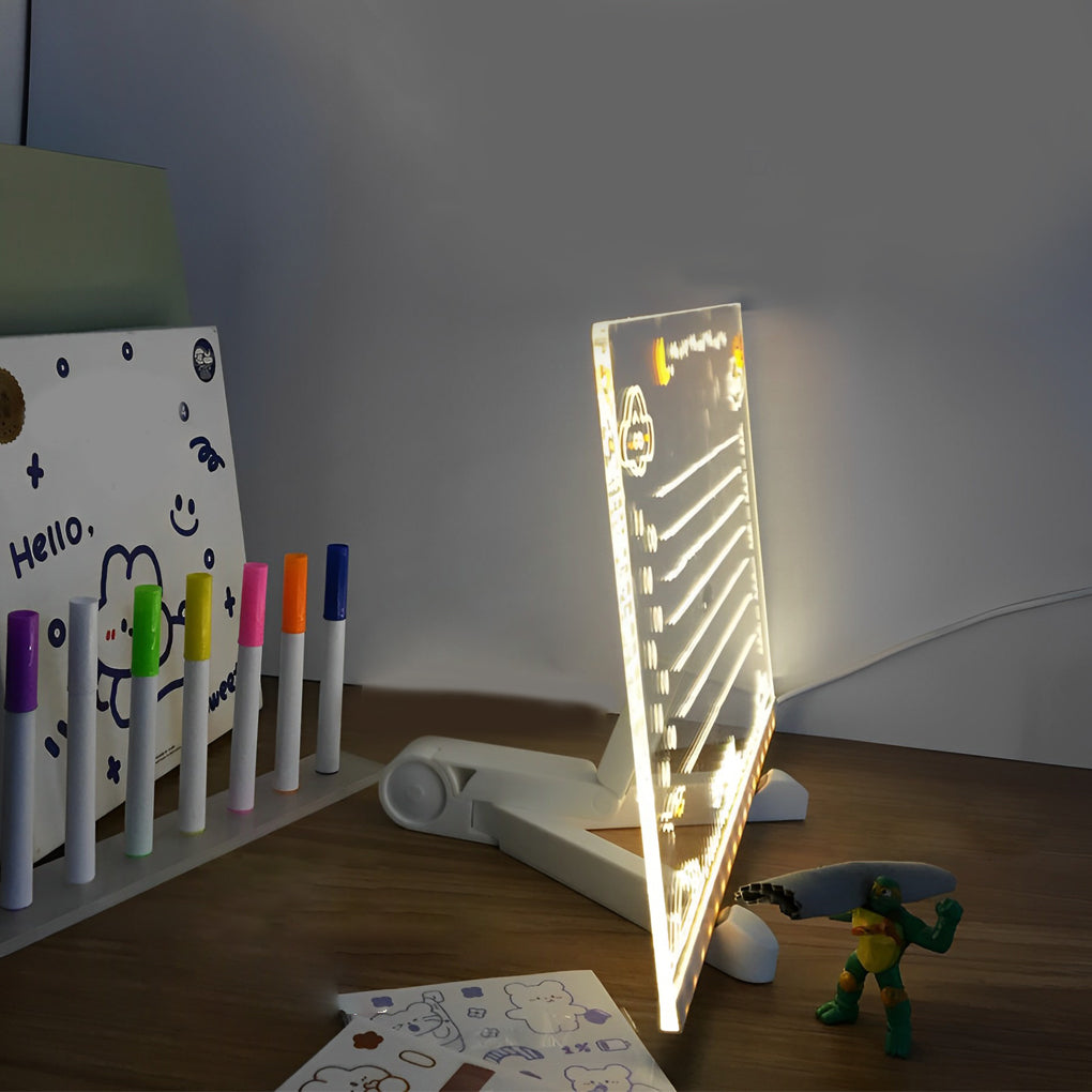 LED Acrylic Message Board Colorful Writable Table Lamp | Kalsten