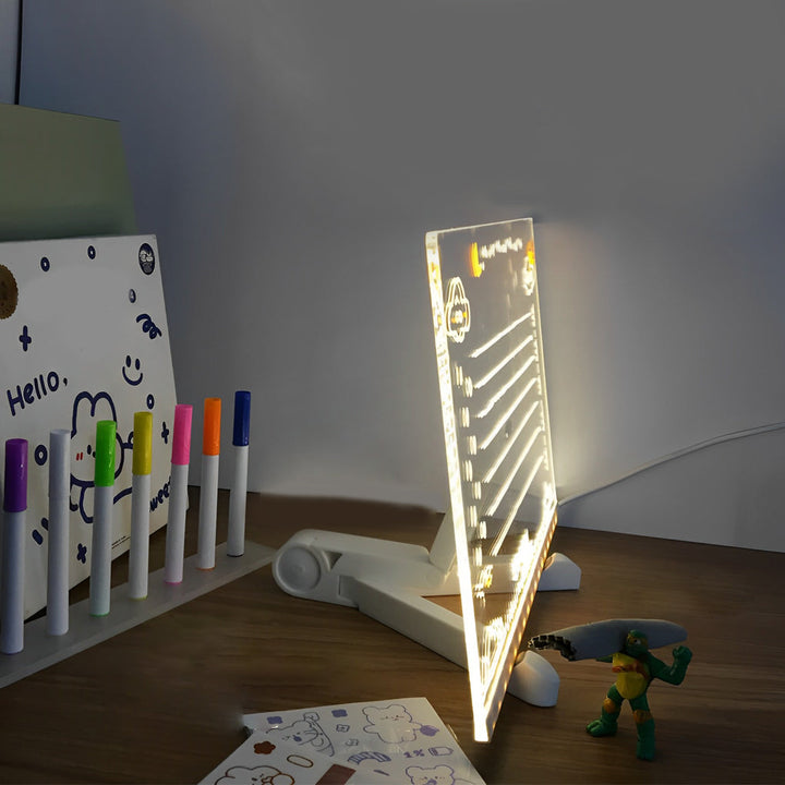 LED Acrylic Message Board Colorful Writable Table Lamp | Kalsten