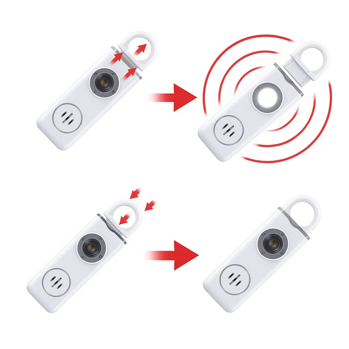 Ultra-Loud 130 dB Siren – Compact LED Torch Safety Device – For Night-Walkers Students & Commuters Kalsten